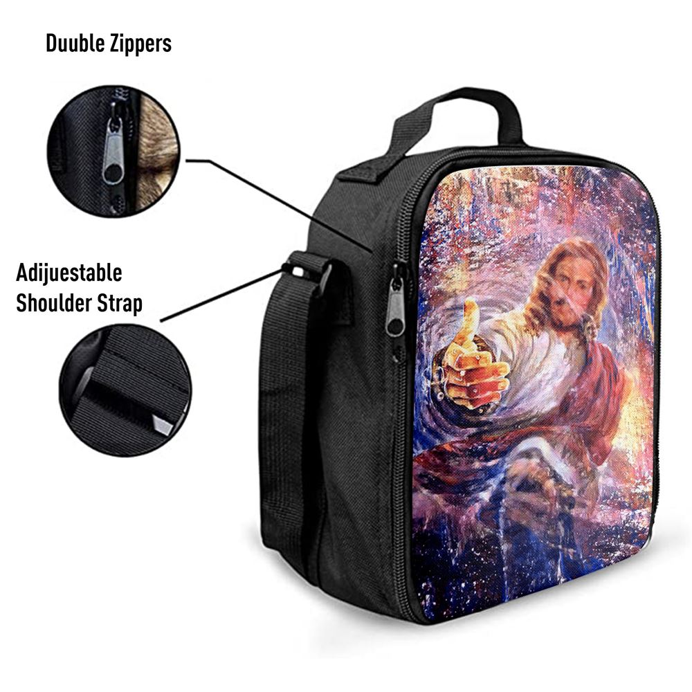 Hand Of God Knowing Jesus Lunch Bag, Christian Lunch Bag, Religious Lunch Box For School, Picnic