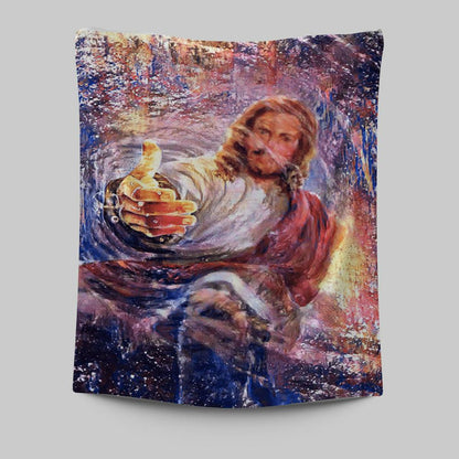 Hand Of God Knowing Jesus Tapestry Wall Art - Christian Wall Art Decor - Religious Tapestries Wall Hanging Prints
