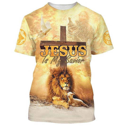 Hand Of God Lion Lamb All Over Print 3D T-Shirt, Gift For Christian, Jesus Shirt