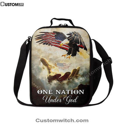 Hand Of Jesus One Nation Under God Lunch Bag, Christian Lunch Bag, Religious Lunch Box For School, Picnic