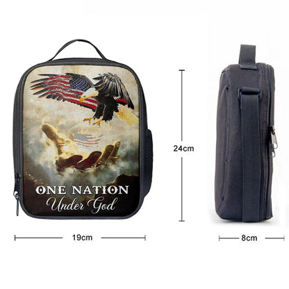 Hand Of Jesus One Nation Under God Lunch Bag, Christian Lunch Bag, Religious Lunch Box For School, Picnic