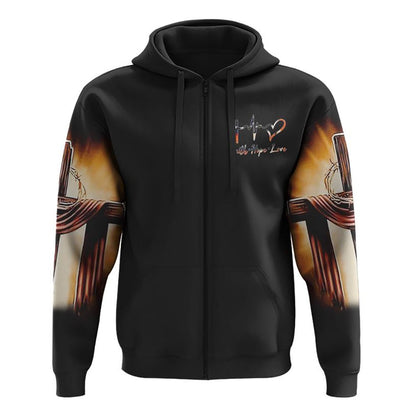 Hand Pull Vintage Cross Light All Over Print 3D Hoodie, Christian Hoodie, Christian Sweatshirt, Bible Verse Shirt