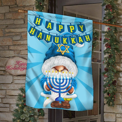 Happy Hanukkah Gnome Flag, Christmas Garden Flag, Home Decor Accessories, Christmas Outdoor Decor Ideas