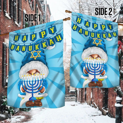 Happy Hanukkah Gnome Flag, Christmas Garden Flag, Home Decor Accessories, Christmas Outdoor Decor Ideas