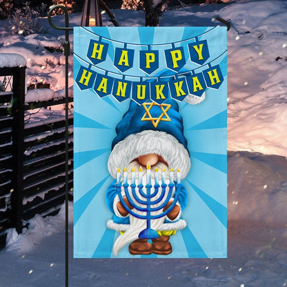 Happy Hanukkah Gnome Flag, Christmas Garden Flag, Home Decor Accessories, Christmas Outdoor Decor Ideas