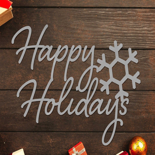 Happy Holidays Metal Sign, Holiday Signs, Christmas Signs, Holiday Decor Metal Sign, Christmas Home Decor Sign, Christmas Outdoor Metal Sign
