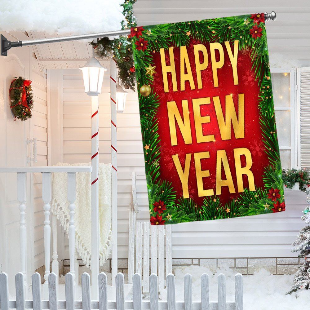Happy New Year Christmas Flag, Christmas Garden Flag, Home Decor Accessories, Christmas Outdoor Decor Ideas