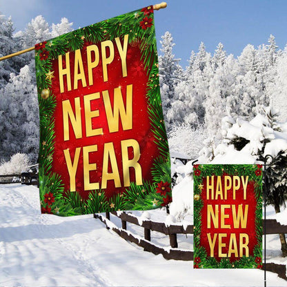 Happy New Year Christmas Flag, Christmas Garden Flag, Home Decor Accessories, Christmas Outdoor Decor Ideas