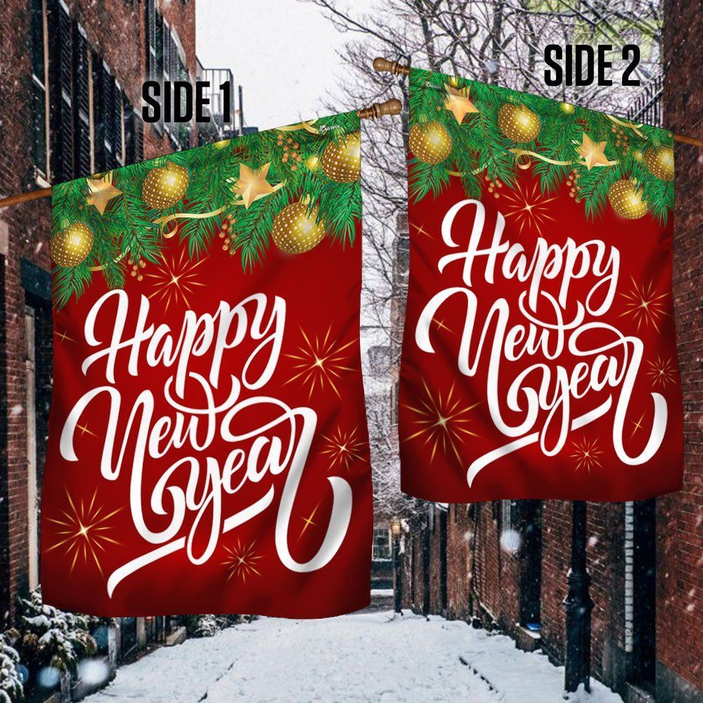 Happy New Year Flag, Christmas Garden Flag, Home Decor Accessories, Christmas Outdoor Decor Ideas
