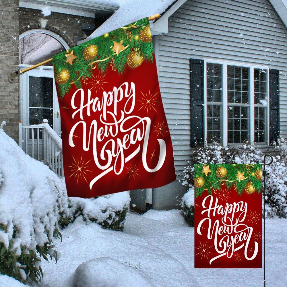 Happy New Year Flag, Christmas Garden Flag, Home Decor Accessories, Christmas Outdoor Decor Ideas
