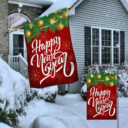 Happy New Year Flag, Christmas Garden Flag, Home Decor Accessories, Christmas Outdoor Decor Ideas