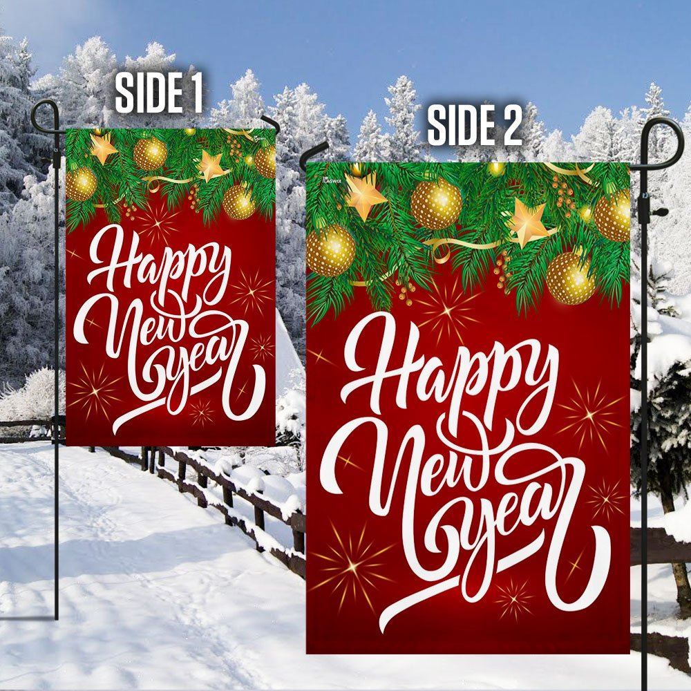 Happy New Year Flag, Christmas Garden Flag, Home Decor Accessories, Christmas Outdoor Decor Ideas