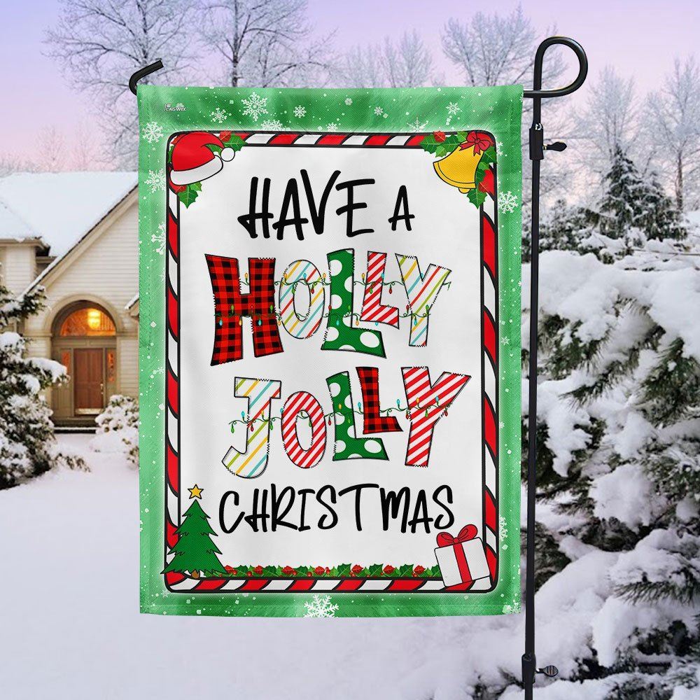 Have A Holly Jolly Christmas Flag, Christmas Garden Flag, Home Decor Accessories, Christmas Outdoor Decor Ideas