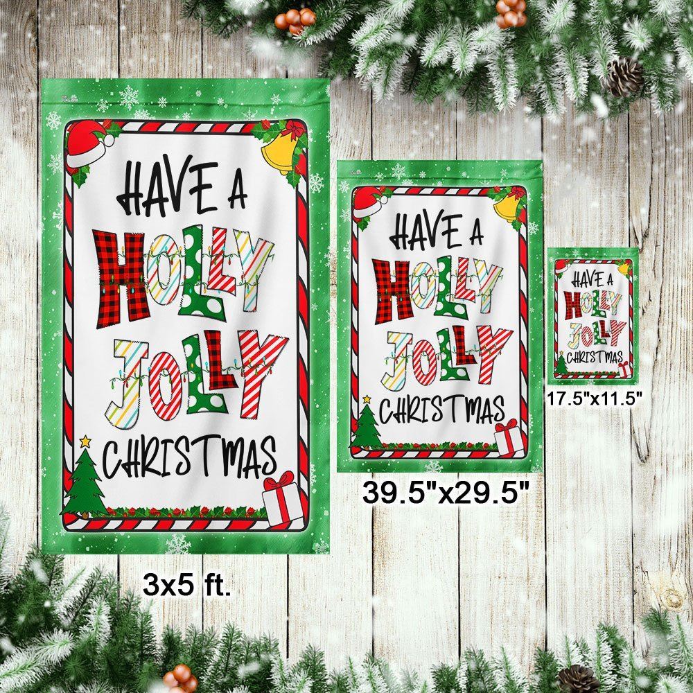 Have A Holly Jolly Christmas Flag, Christmas Garden Flag, Home Decor Accessories, Christmas Outdoor Decor Ideas
