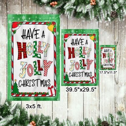 Have A Holly Jolly Christmas Flag, Christmas Garden Flag, Home Decor Accessories, Christmas Outdoor Decor Ideas