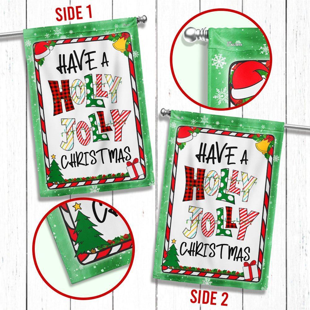 Have A Holly Jolly Christmas Flag, Christmas Garden Flag, Home Decor Accessories, Christmas Outdoor Decor Ideas