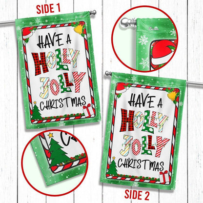 Have A Holly Jolly Christmas Flag, Christmas Garden Flag, Home Decor Accessories, Christmas Outdoor Decor Ideas