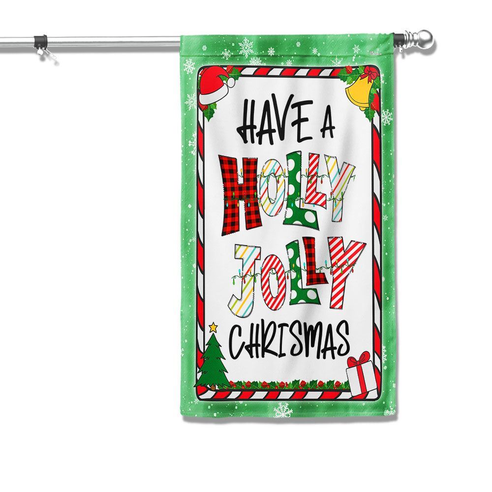 Have A Holly Jolly Christmas Flag, Christmas Garden Flag, Home Decor Accessories, Christmas Outdoor Decor Ideas