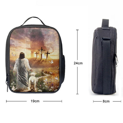 Have Faith On His Way Jesus Cross Lion Lunch Bag, Christian Lunch Bag, Religious Lunch Box For School, Picnic