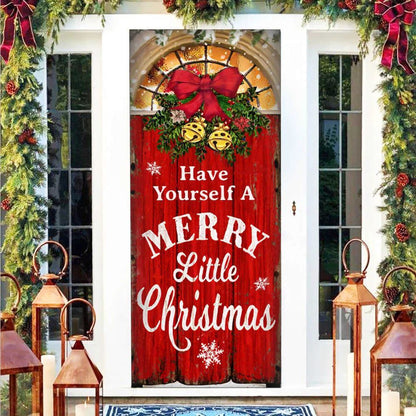 Have Yourself a Merry Little Christmas Door Cover, Christmas Door Knob Covers, Christmas Outdoor Decoration