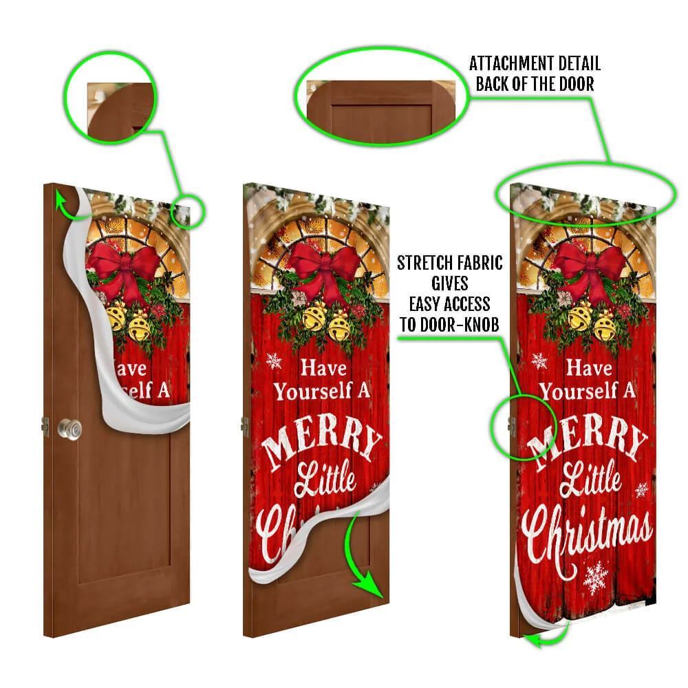 Have Yourself a Merry Little Christmas Door Cover, Christmas Door Knob Covers, Christmas Outdoor Decoration