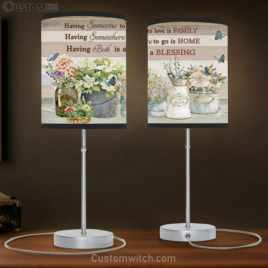 Having Someone To Love Is Family Table Lamb Gift - Bible Verse Lamb Gift - Christian Home Decor