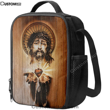 HeLunch Bag Jesus Face Crown Of Thorn Jesus Lunch Bag, Christian Lunch Bag, Religious Lunch Box For School, Picnic