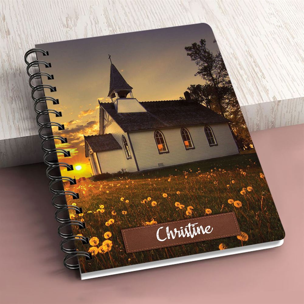 He Alone Is My Rock Personalized Spiral Notebook, Scripture Gifts For Christian