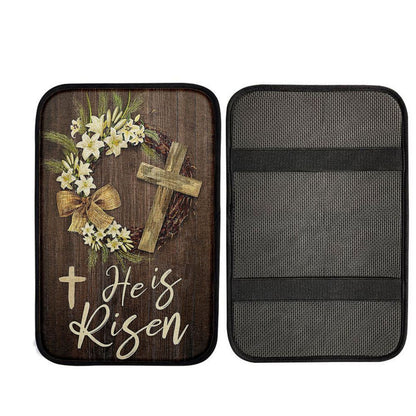 He Is Risen Car Center Console Cover, Christ Car Armrest Accessories
