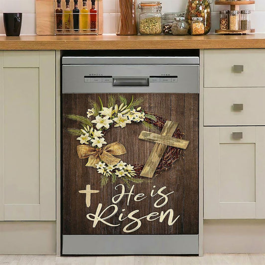 He Is Risen Dishwasher Cover, The Empty Tomb Lion Dishwasher Stickers, Bible Verse Kitchen Decor