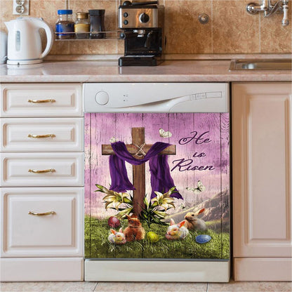 He Is Risen Empty Tomb Dishwasher Cover, Christian Dishwasher Stickers Print, Christian Kitchen Decor