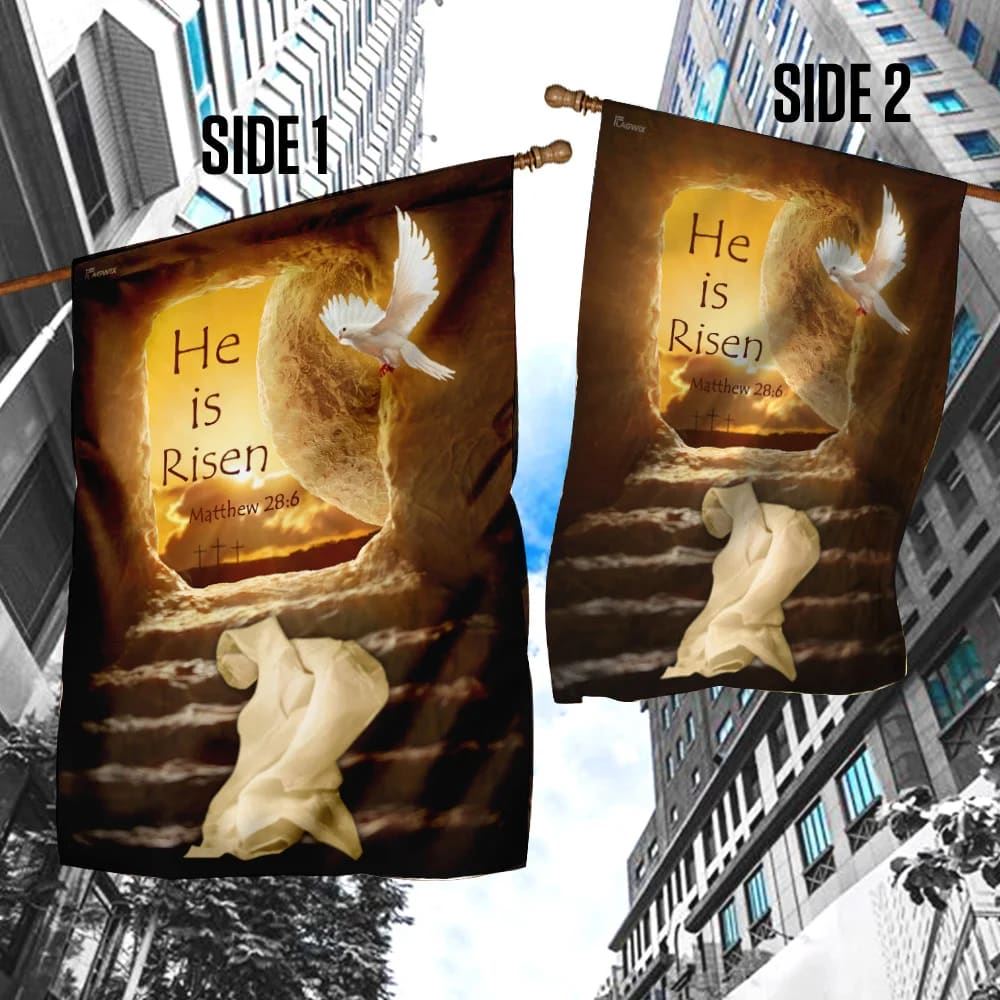 He Is Risen JesusOutdoor Christian House Flag, Christian Flag, Scripture Flag, Garden Banner