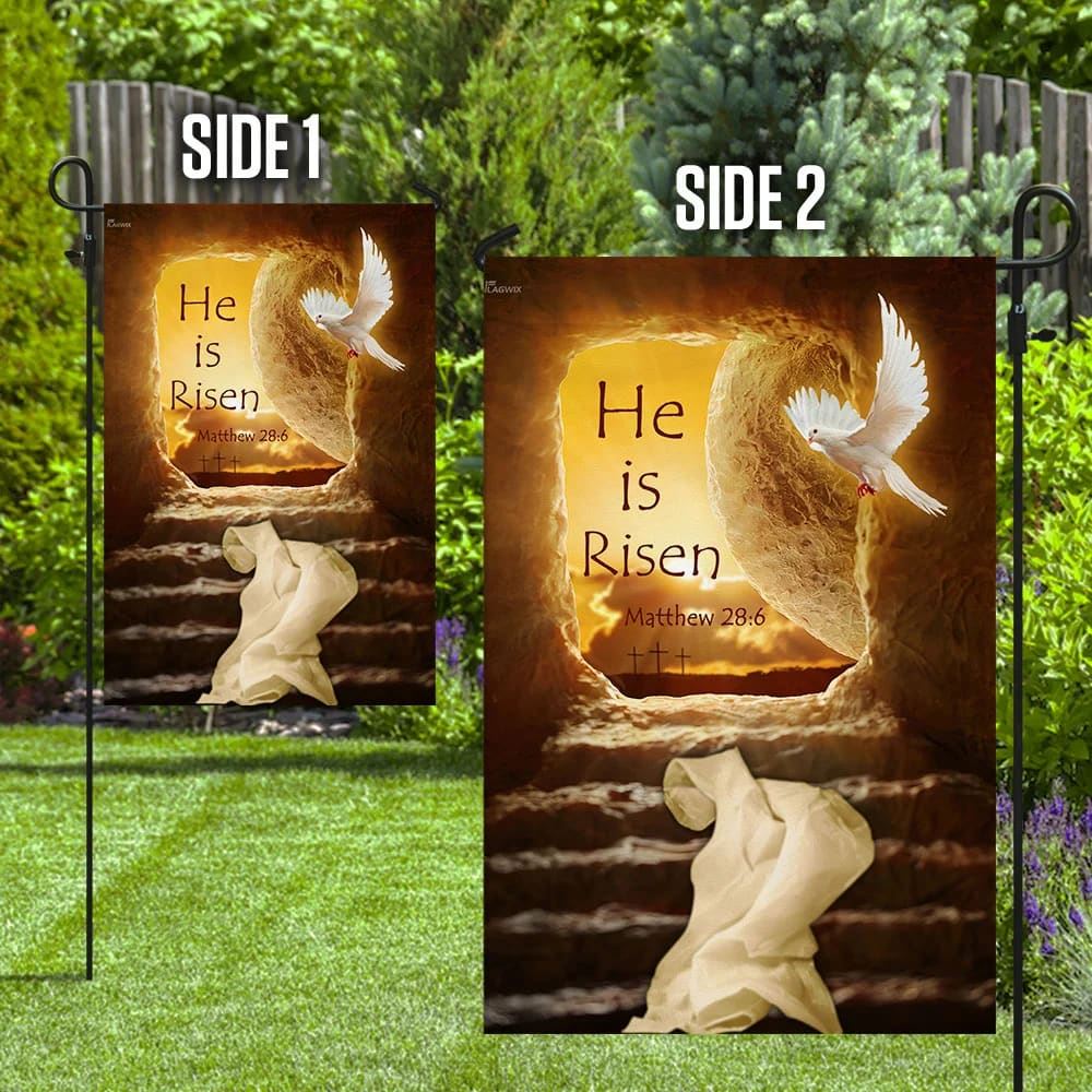 He Is Risen JesusOutdoor Christian House Flag, Christian Flag, Scripture Flag, Garden Banner