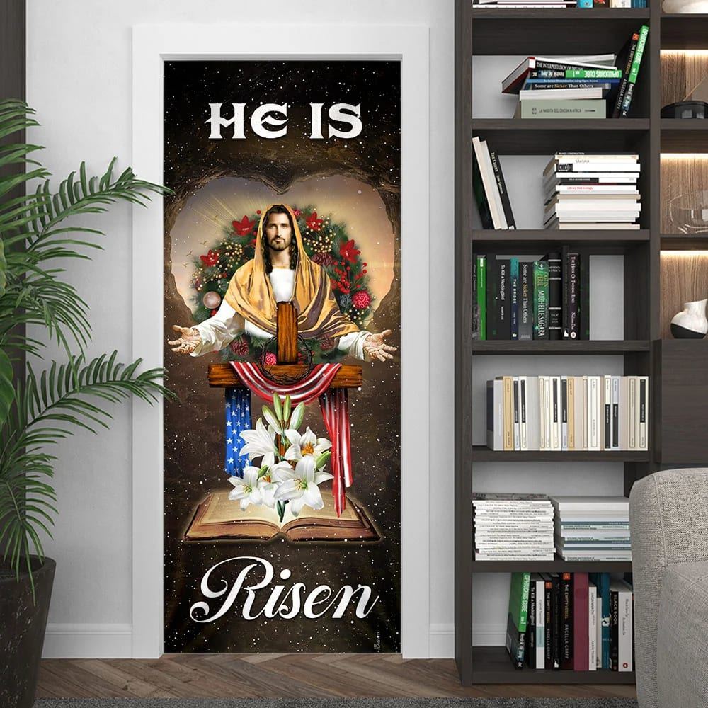 He Is Risen Jesus Christ Door Cover, Christian Door Decor, Door Christian Church, Christian Door Plaques