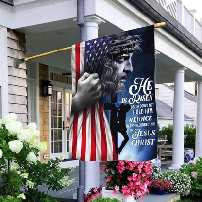 He Is Risen Jesus Garden Flag, Christian Flag, Scripture Flag, Garden Banner