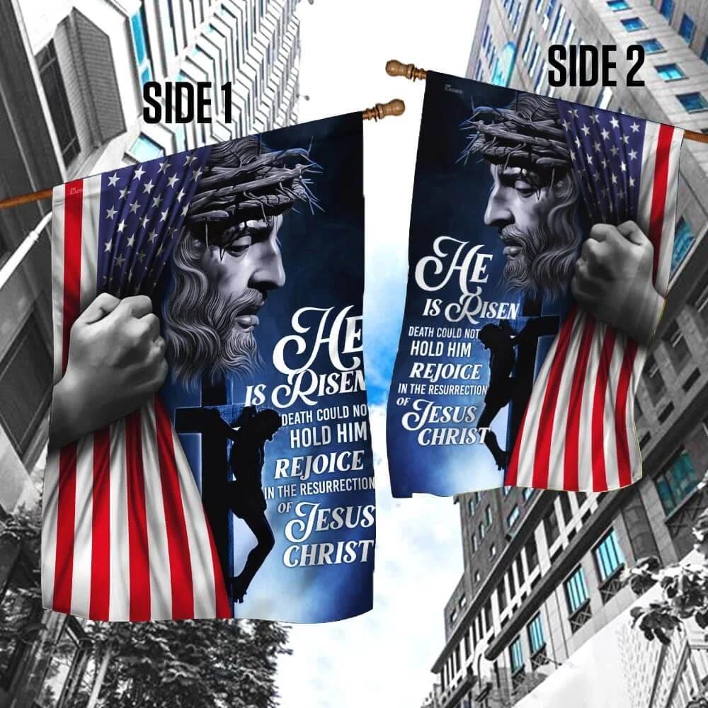 He Is Risen Jesus Garden Flag, Christian Flag, Scripture Flag, Garden Banner