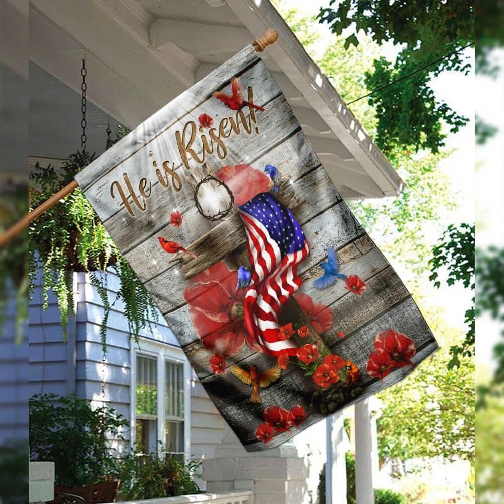 He Is Risen Jesus Resurrection Flag, Outdoor Christian House Flag, Christian Flag, Scripture Flag, Garden Banner