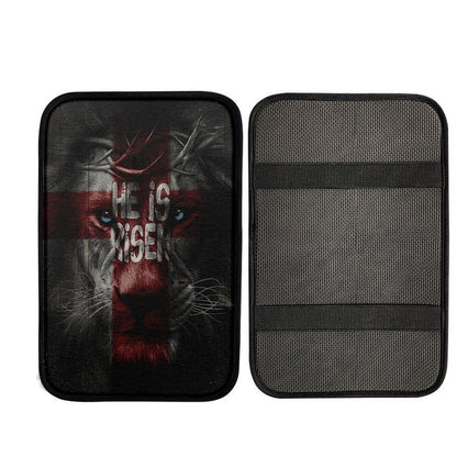 He Is Risen Lion Cross Car Center Console Cover, Christ Car Armrest Accessories