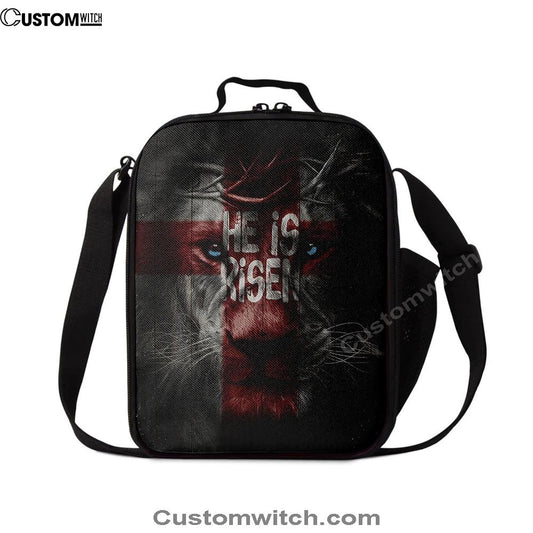 He Is Risen Lion Cross Lunch Bag, Christian Lunch Bag, Religious Lunch Box For School, Picnic
