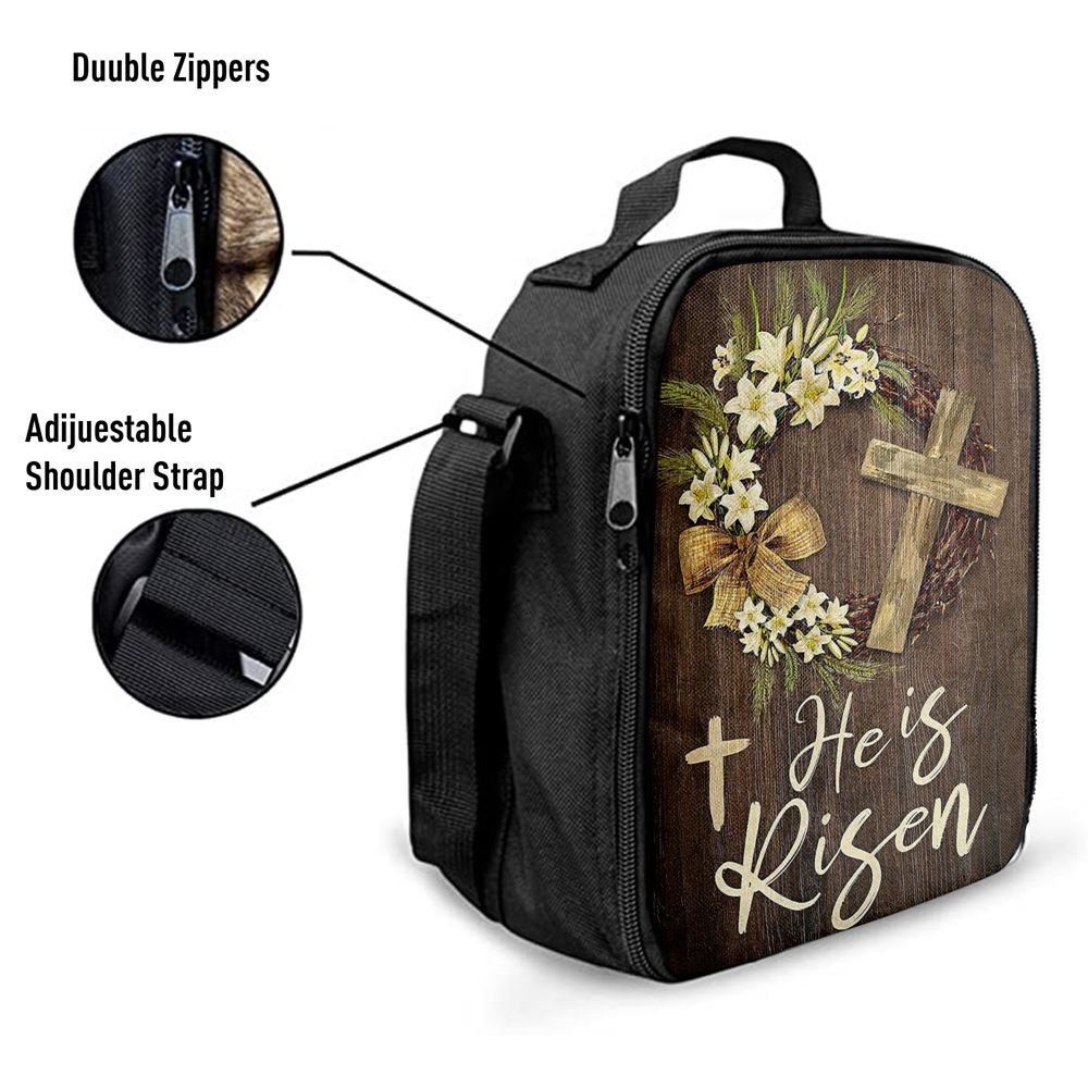 He Is Risen Lunch Bag, Christian Lunch Bag, Religious Lunch Box For School, Picnic