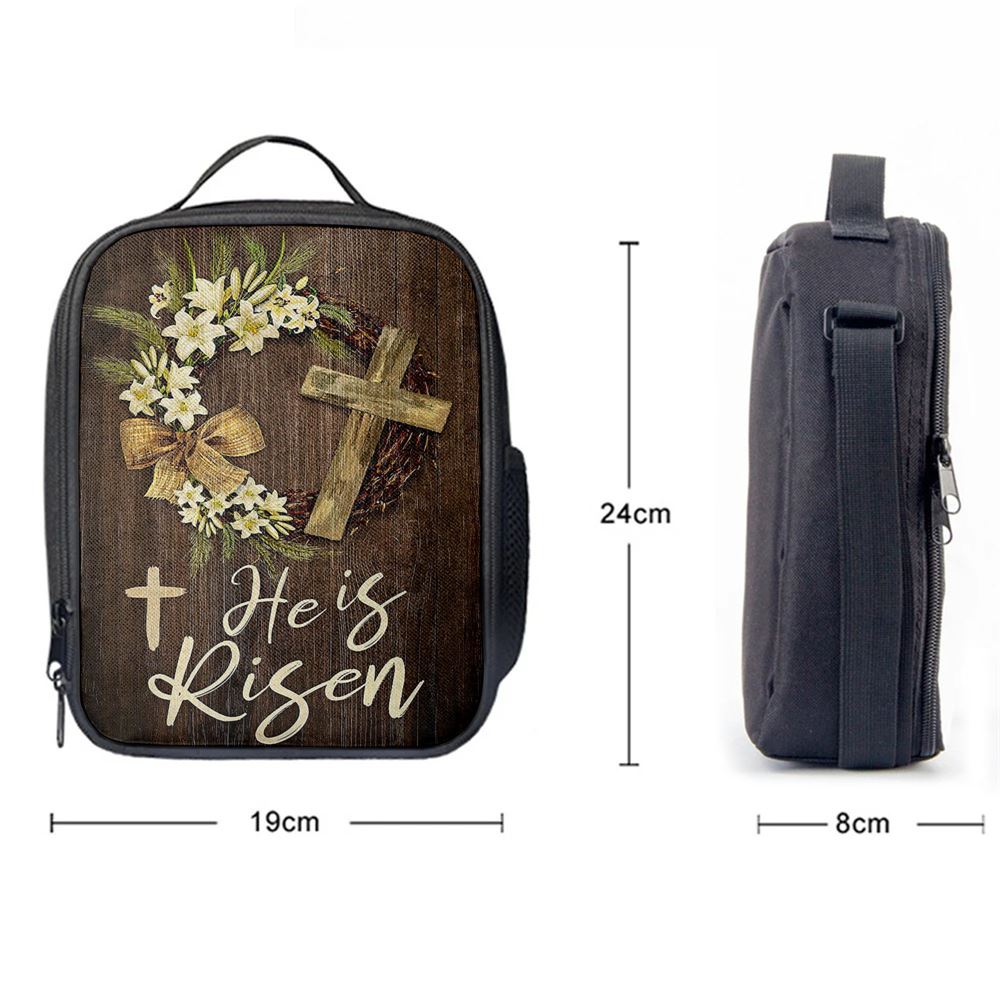 He Is Risen Lunch Bag, Christian Lunch Bag, Religious Lunch Box For School, Picnic
