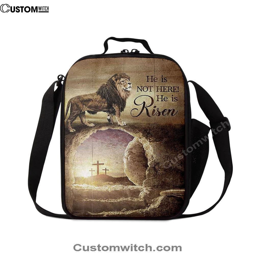He Is Risen Lunch Bag, The Empty Tomb Lion Lunch Bag, Christian Lunch Bag, Religious Lunch Box For School, Picnic