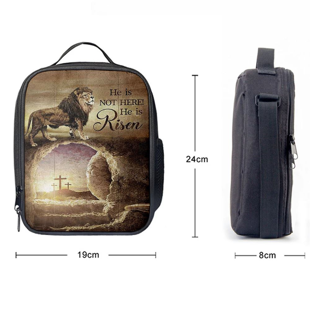 He Is Risen Lunch Bag, The Empty Tomb Lion Lunch Bag, Christian Lunch Bag, Religious Lunch Box For School, Picnic