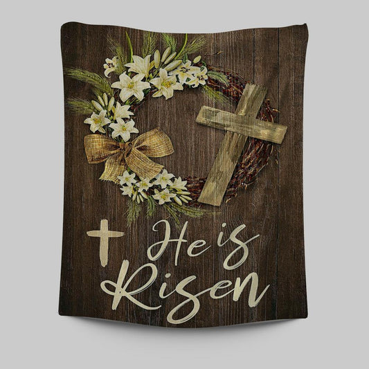 He Is Risen Tapestry Wall Art - Christian Wall Tapestry - Religious Tapestries Wall Hanging Prints