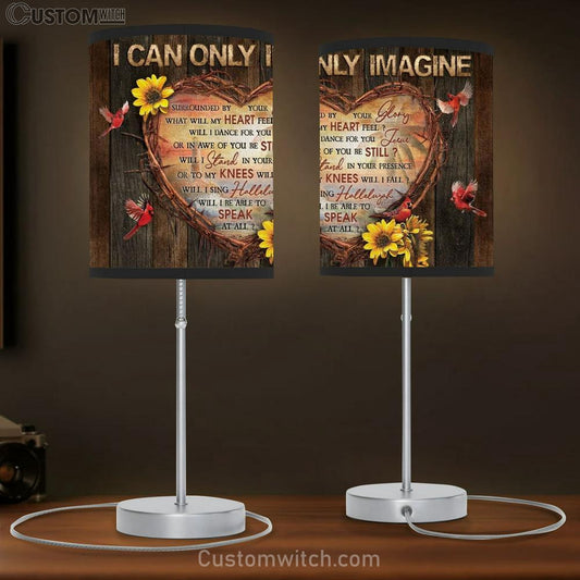 Heart Of Thorn Sunflower Red Cardinal I Can Only Imagine Table Lamb