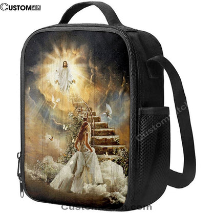 Heaven Holy Spirit Dove Stair To Heaven Welcome Home Lunch Bag, Christian Lunch Bag, Religious Lunch Box For School, Picnic