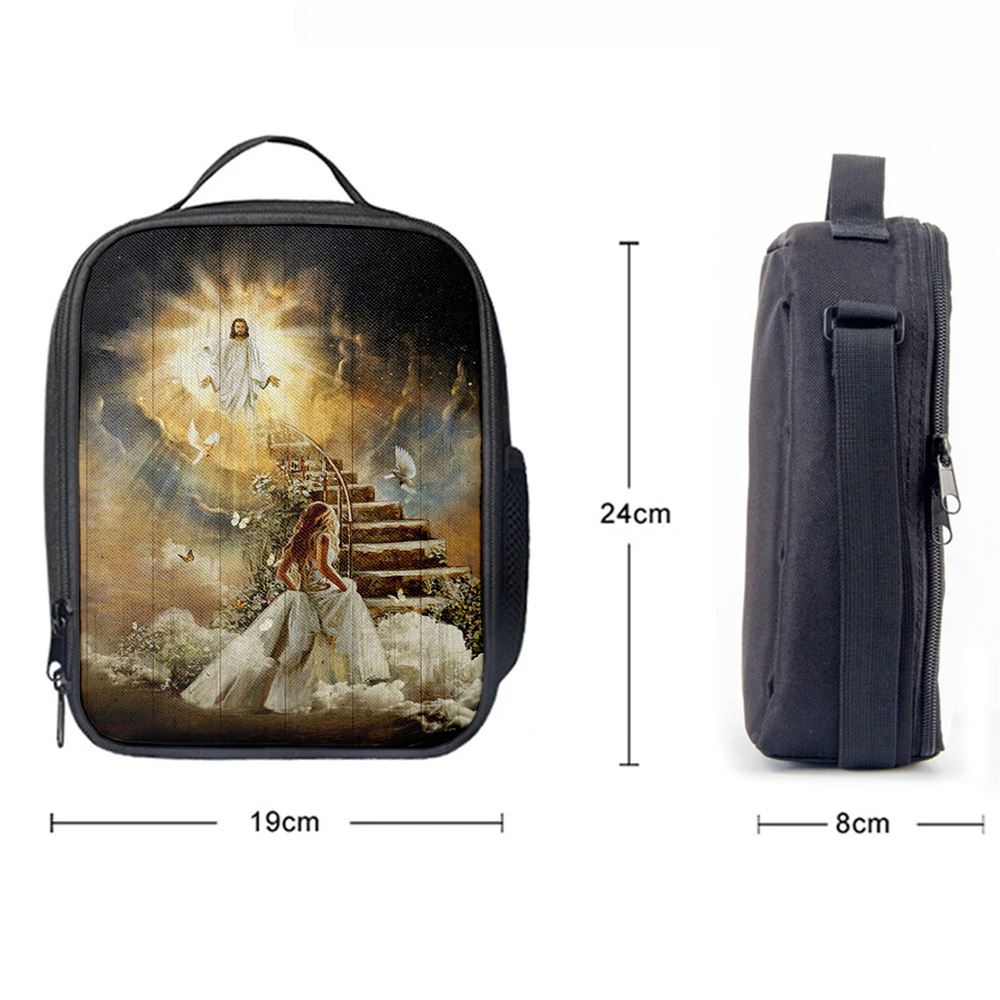 Heaven Holy Spirit Dove Stair To Heaven Welcome Home Lunch Bag, Christian Lunch Bag, Religious Lunch Box For School, Picnic