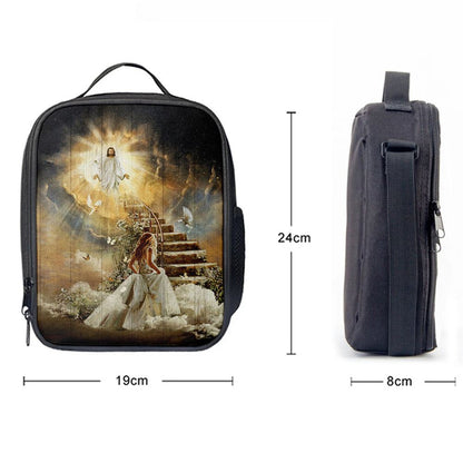 Heaven Holy Spirit Dove Stair To Heaven Welcome Home Lunch Bag, Christian Lunch Bag, Religious Lunch Box For School, Picnic