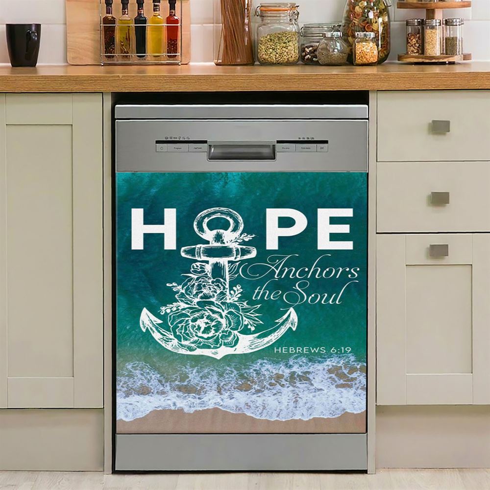 Hebrews 619 Hope Anchors The Soul Dishwasher Cover, Bible Verse Dishwasher Stickers, Scripture Kitchen Decor