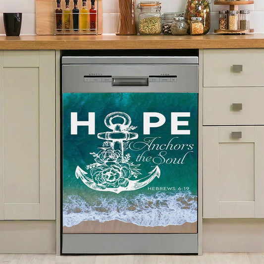 Hebrews 619 Hope Anchors The Soul Dishwasher Cover, Bible Verse Dishwasher Stickers, Scripture Kitchen Decor